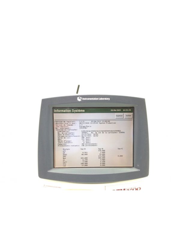 Instrumentation Laboratory GEM Premier 3500 Blood Gas Analyzer