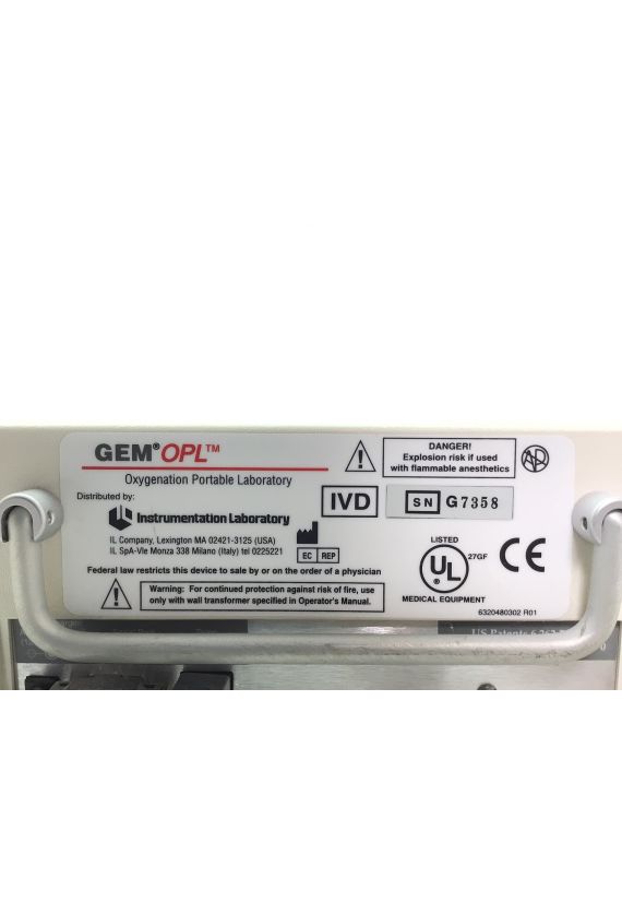 Intrumentation Laboratory GEM OPL Co-Oxymeter