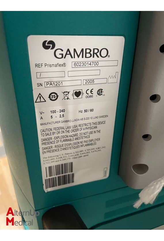 Gambro Prismaflex Dialysis Generator