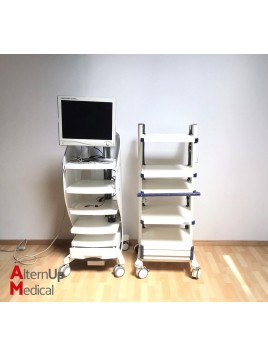 Lot de 2 Chariots d'Endoscopie avec Moniteur Stryker