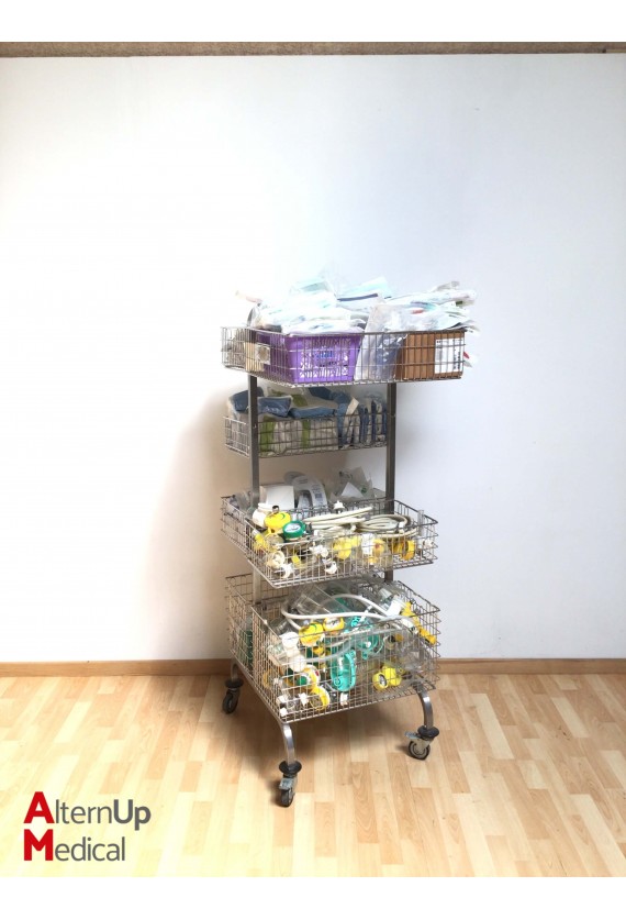 Lot of Disposables and Accessories with Trolley
