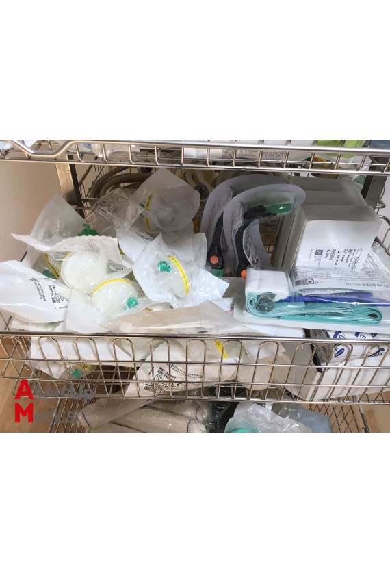 Lot of Disposables and Accessories with Trolley