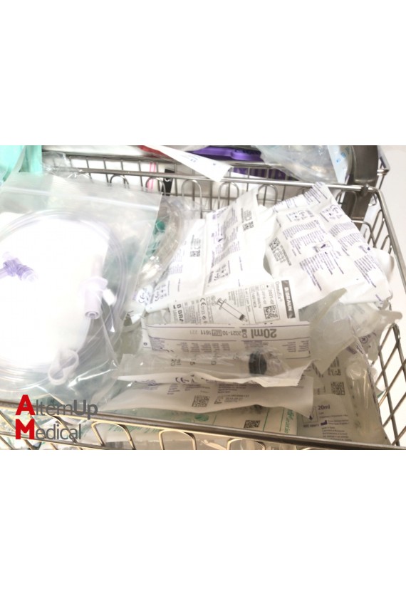 Lot of Disposables and Accessories with Trolley