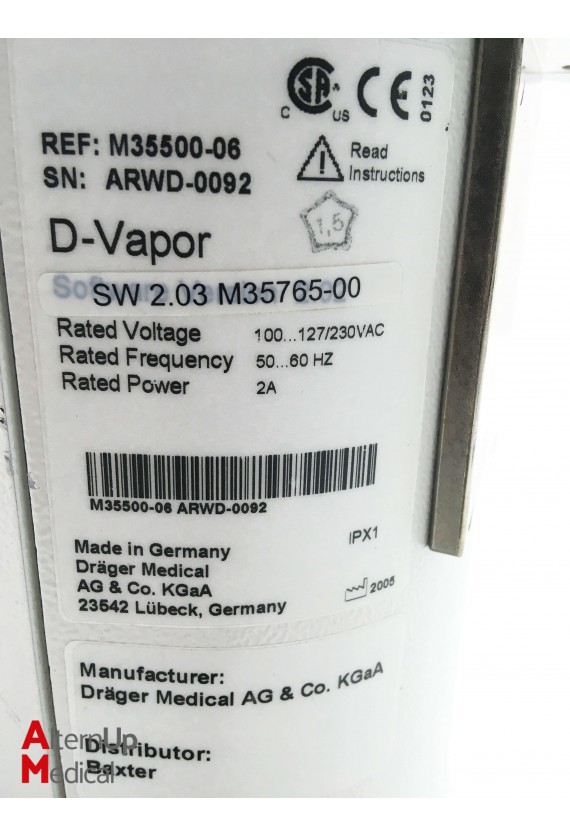 Drager M35500-24 Desflurane D-Vapor Gas Vaporizer