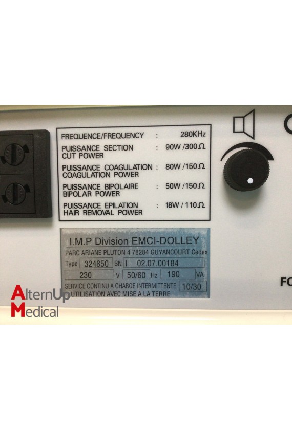 Lot de 3 EMC Dolley Statome T100 Type 324850 Electrosurgical Unit