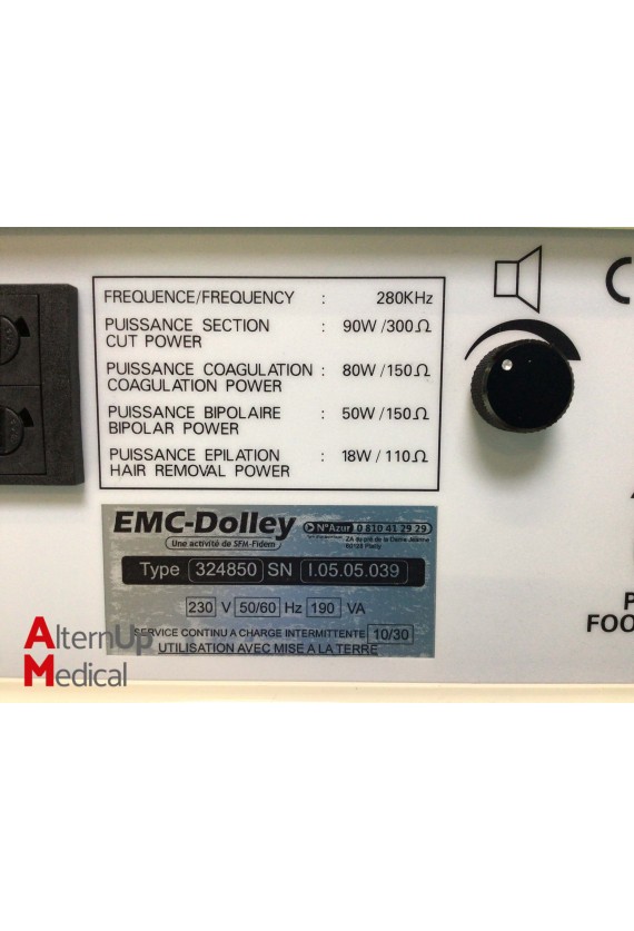 Lot de 3 EMC Dolley Statome T100 Type 324850 Electrosurgical Unit
