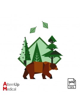 Illustration vectorielle Ours brun