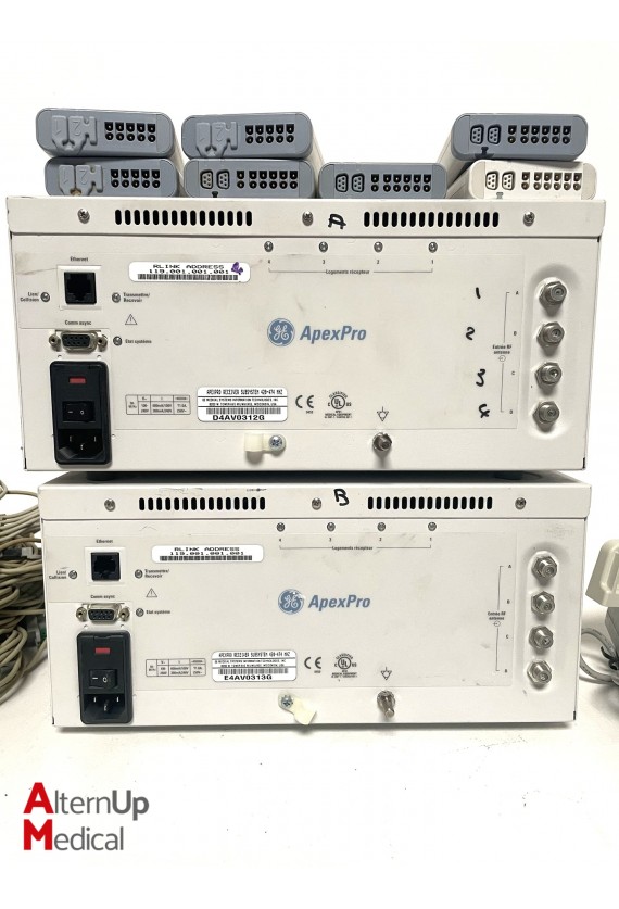 Lot of GE Apex Pro T4 Telemetry Receivers with 2 Central Servers