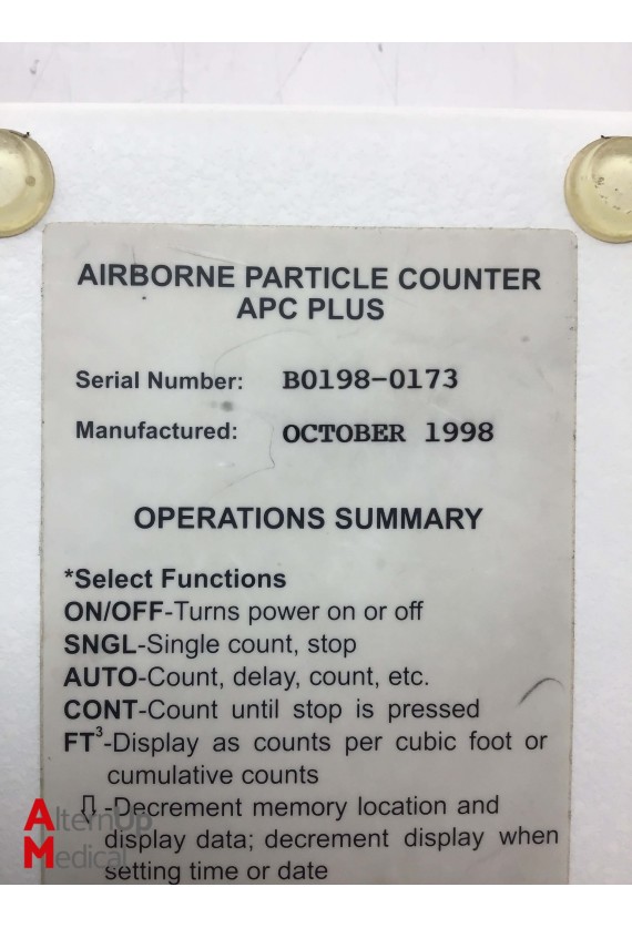 BioTest APC Plus Airbone Particle Counter