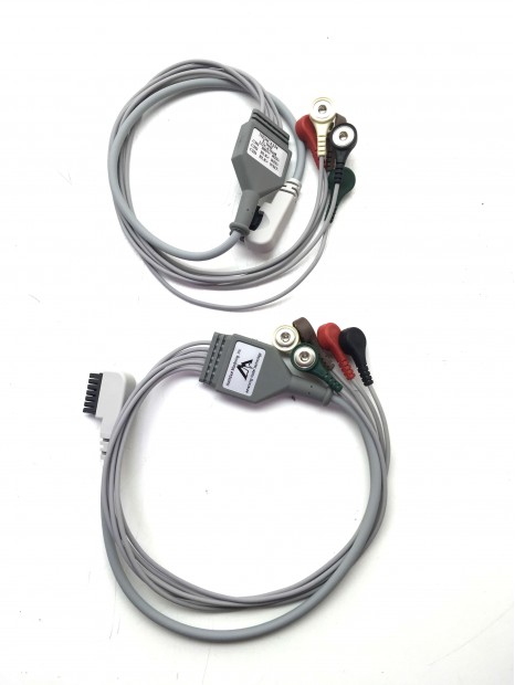 Set of 2 ECG NorthEast Monitoring NEMCA134 Cables