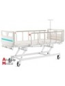 Manual Height-Adjustable Hospital Bed on castors