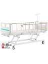 Manual Height-Adjustable Hospital Bed on castors