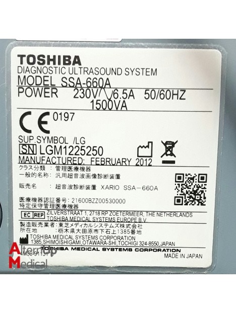 Toshiba Xario SSA-660A Ultrasound