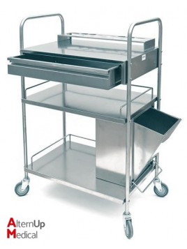 Chariot de soins en inox