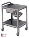 Chariot de soins inox 2 tablettes