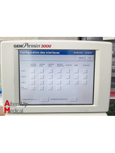 Analyseur des Gaz du Sang Instrumentation Laboratory GEM Premier 3000