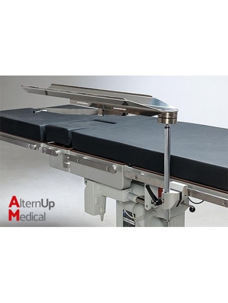 Armboard with one hand balljoint release and with long post for operating room