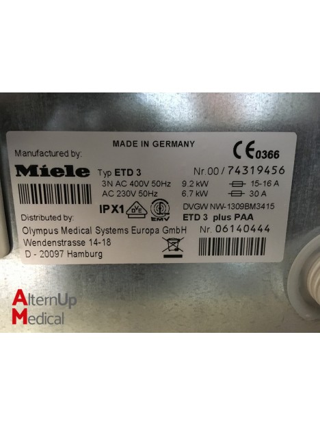 Olympus ETD 3 Washer Disinfector