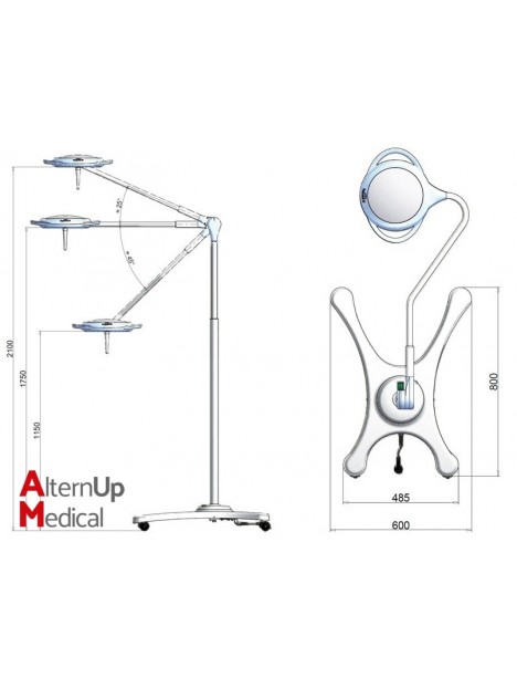 Scialytique sur pieds Rimsa PENTALED 12