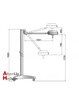 Scialytique Led de bloc sur pieds avec batterie