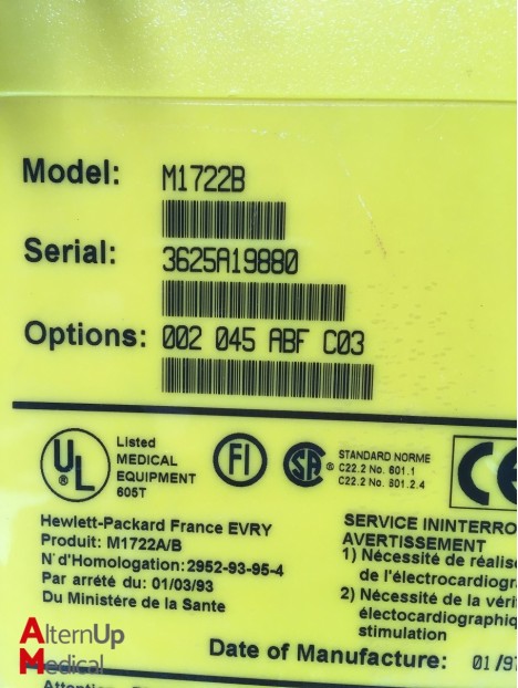 Defibrillateur Hewlett Packard CodeMaster M1722B
