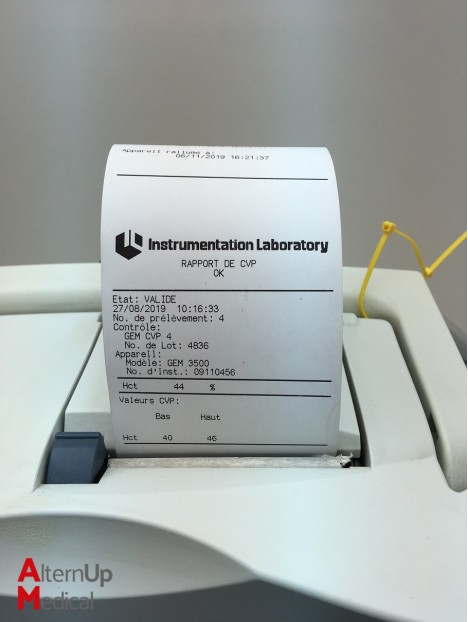 Instrumentation Laboratory GEM Premier 3500 Blood Gas Analyzer