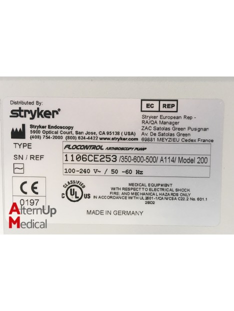 Pompe d'Arthroscopie Stryker FLocontrol 350-600-500
