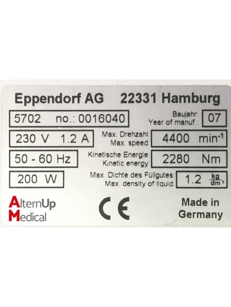 Centrifugeuse Eppendorf 5702