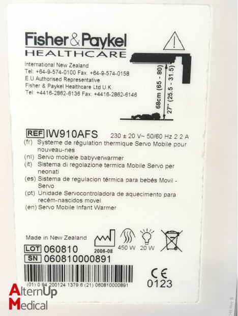 Fisher&Payker IW910AFS Mobile Infant Warmer