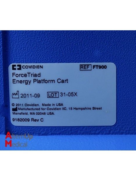 Chariot Covidien FT900 pour Bistouri Electrique Valleylab Force Triad