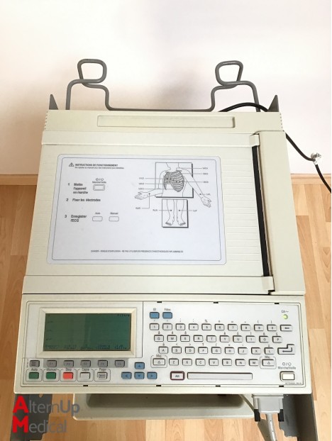 Philips M1771A ECG on trolley