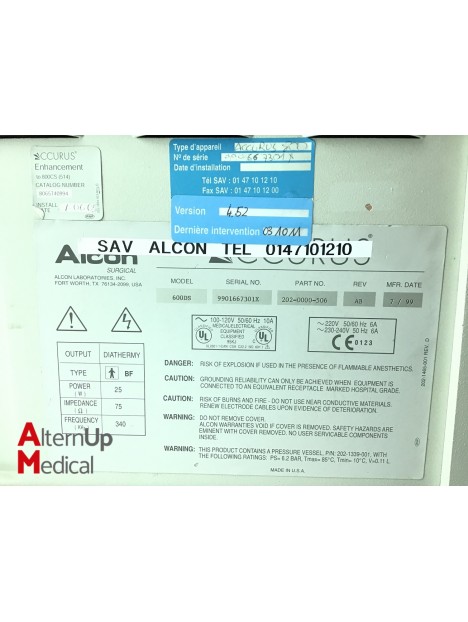 Phacoemulsificateur Alcon Accurus 600 DS