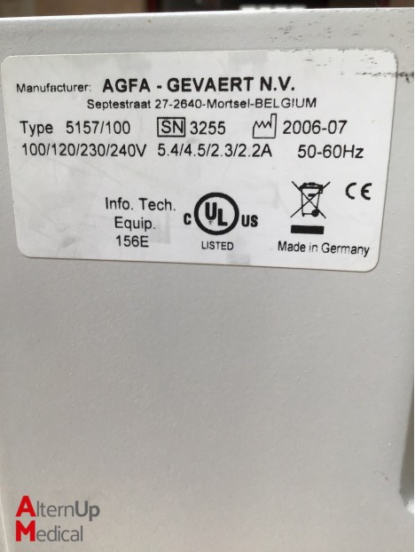 AGFA DX-G Radiology Plate Reader