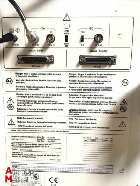 Echographe Siemens Sonoline Adara