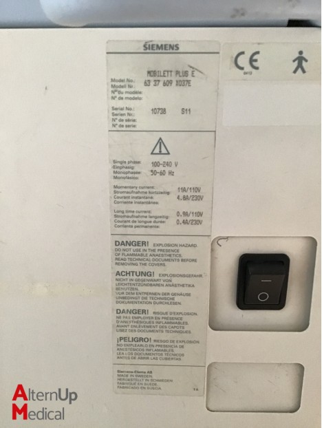 Siemens Mobilett Plus E Mobile X-Ray Machine