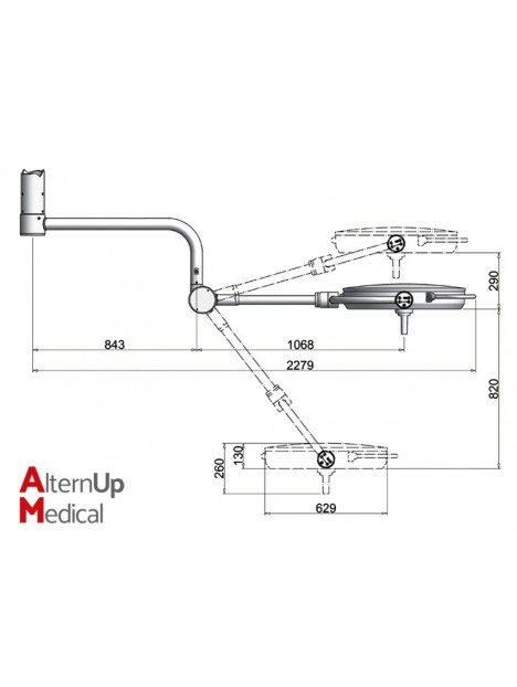 RIMSA Pentaled 63N Ceiling Surgical Light