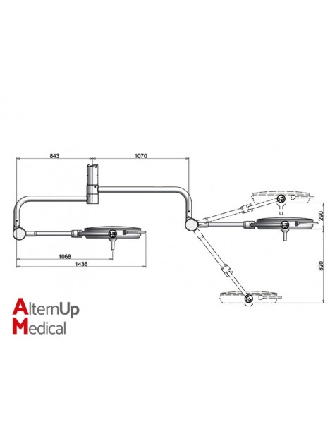 Scialytique Plafonnier Double RIMSA Pentaled 63N + 63N