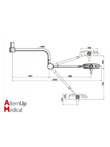 RIMSA Pentaled 30E Ceiling Surgical Light