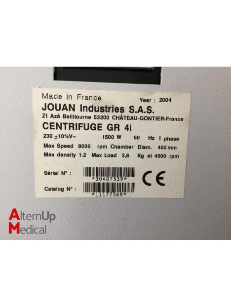Jouan Industries GR 4i Centrifuge