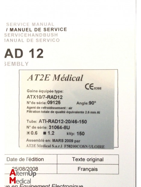 AT2E Médical AXT 10/7-RAD 12 X-Ray tube Housing