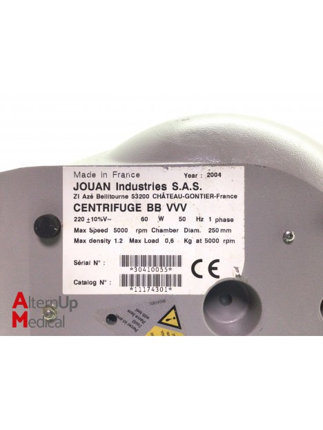 Jouan Industries BB VVV Centrifuge
