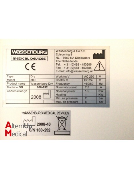Wassenburg DRY300 Drying and Storage Cabinet