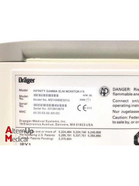 Moniteur Patient Draeger Infinity Gamma XL