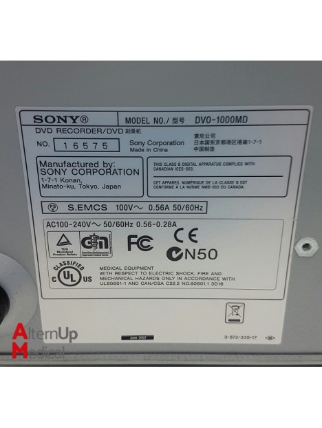Enregistreur DVD Sony Modèle DV0-1000MD