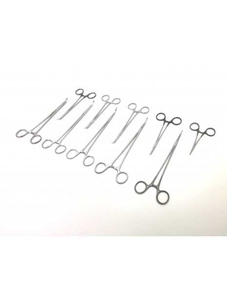 Set of 10 Aesculap Faure Peritoneum Forceps