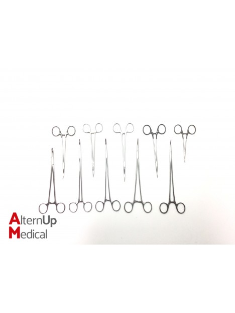 Set of 10 Aesculap Faure Peritoneum Forceps