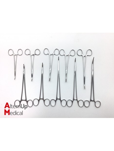 Set of 10 Faure Peritoneum Forceps