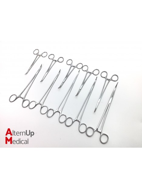 Set of 10 Faure Peritoneum Forceps