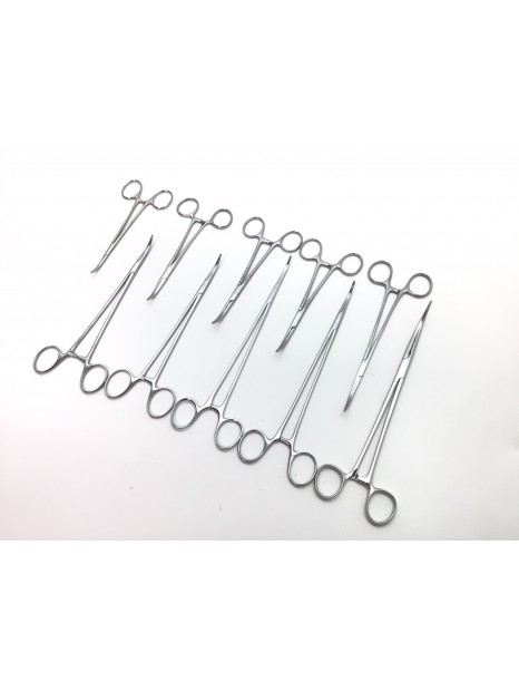 Set of 10 Faure Peritoneum Forceps