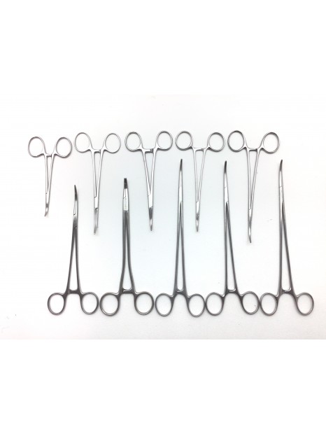 Set of 10 Landanger-Bardenat Faure Peritoneum Forceps